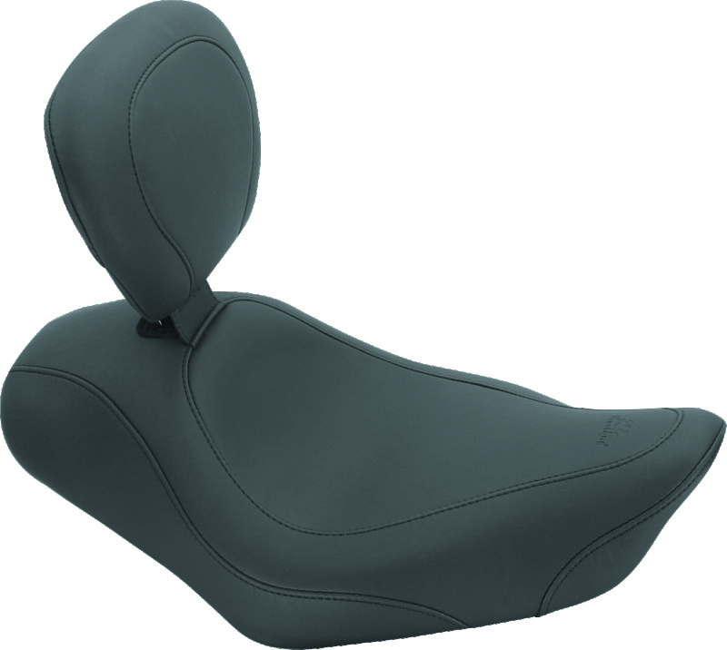 Kawasaki Nomad FI Two-Piece Motorcycle Seats - Mustang Motorcycle - Vintage 2PC Seat w/Driver Backrest - Black - `00-`08